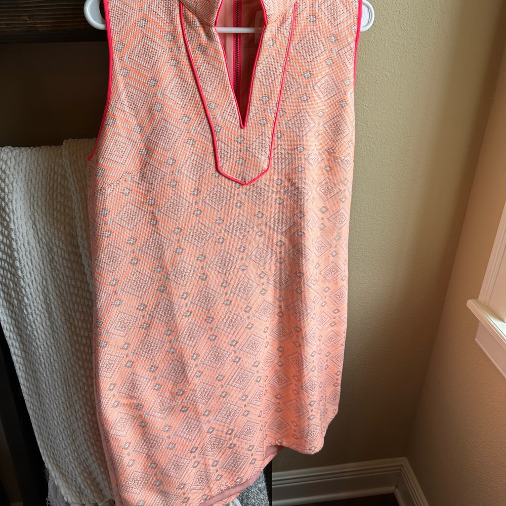 Sail to Sable Coral and Pink Shift Dress